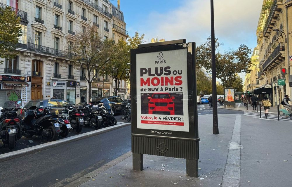 Referendum la Paris: creșterea taxei de parcare, în centrul orașului, pentru SUV-uri - Poza 1