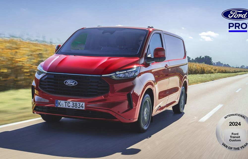 Noul Ford Transit Custom câștigă premiul International Van of the Year 2024 - Poza 1