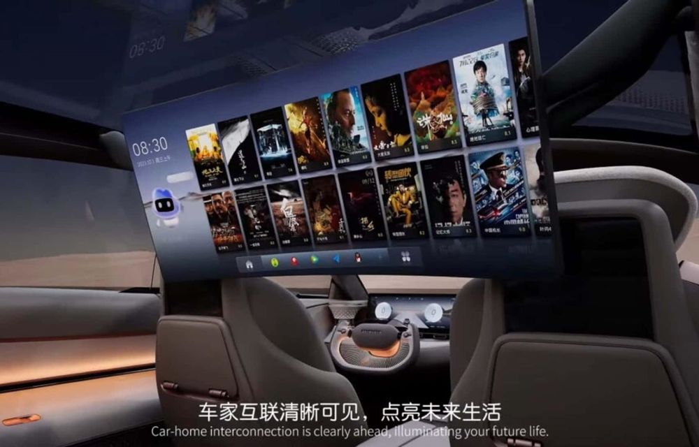 O nouă berlină electrică din China: televizor pentru pasagerii spate și detectarea problemelor de sănătate - Poza 18