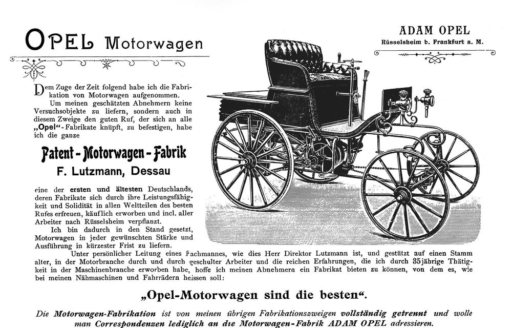 Opel: 125 de ani de la debutul primei mașini - Poza 4