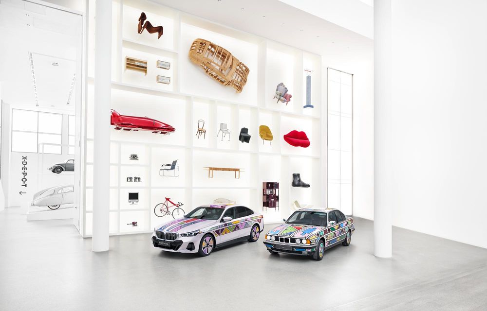Electricul BMW i5, transformat în Art Car: grafică digitală care își schimbă culoarea - Poza 49