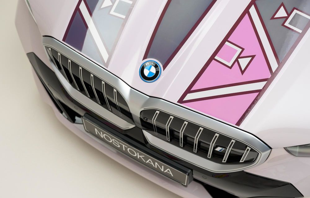 Electricul BMW i5, transformat în Art Car: grafică digitală care își schimbă culoarea - Poza 52
