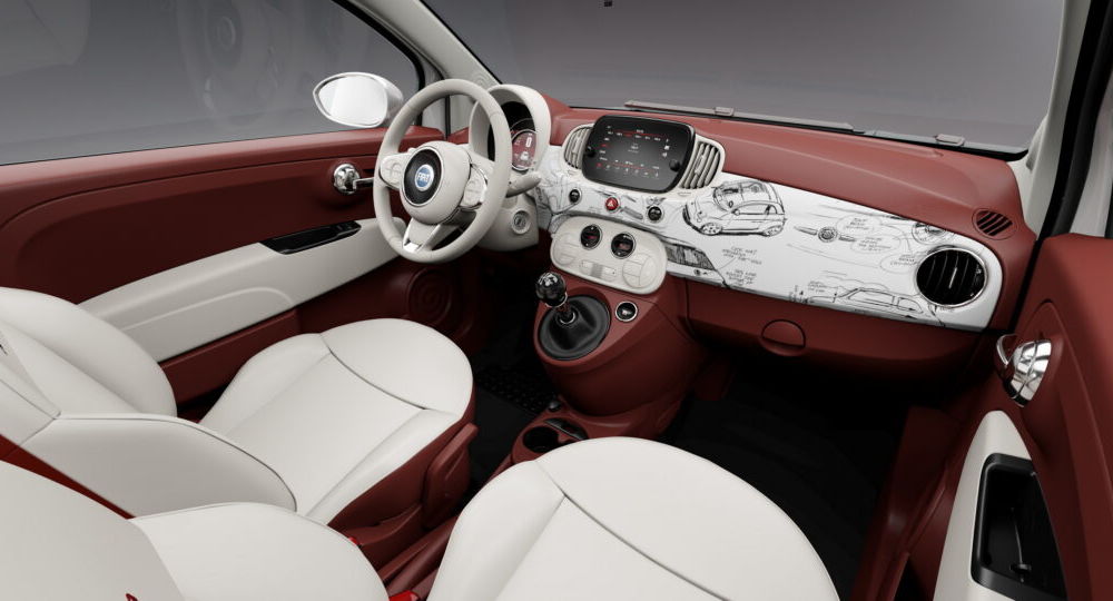 Ediția limitată Fiat 500 Tributo Trepiuno: nuanță exterioară specială și interior bicolor - Poza 3