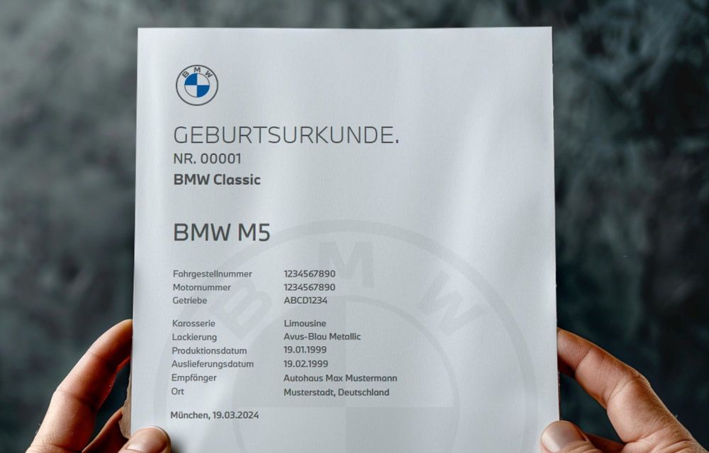 BMW eliberează „certificate de naștere” pentru modelele sale clasice - Poza 2