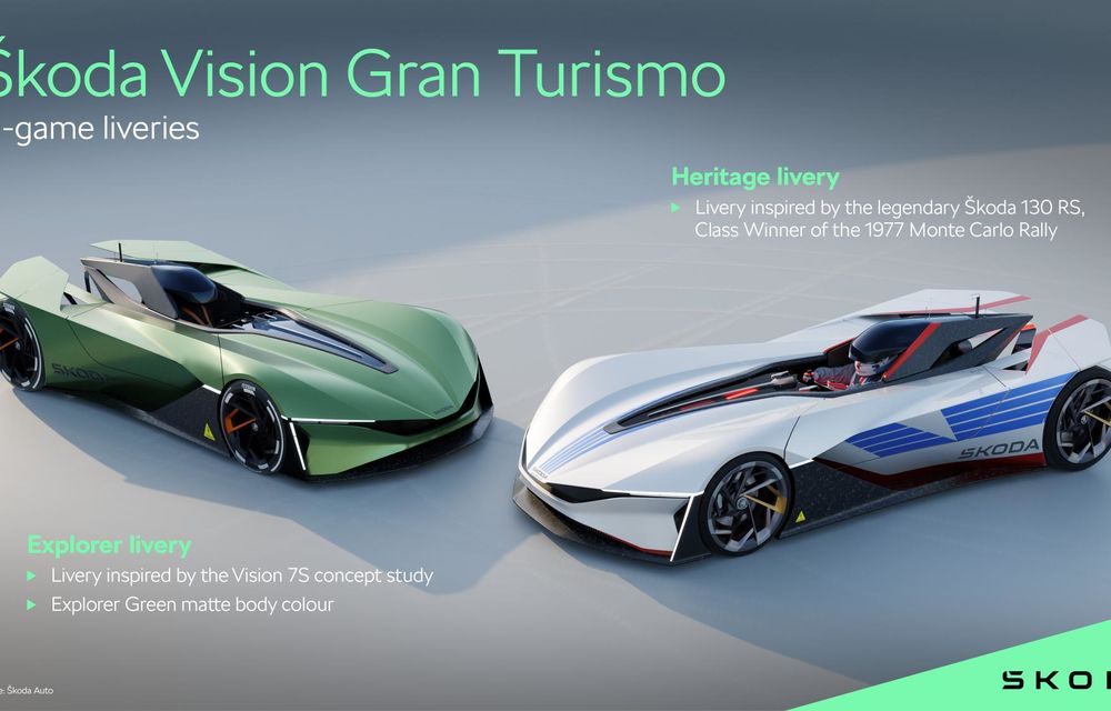 Noua Skoda Vision Gran Turismo, un concept exotic creat pentru Gran Turismo 7 - Poza 15