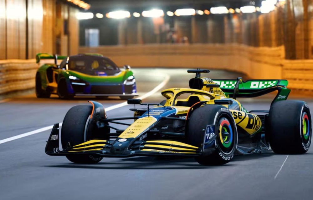 Formula 1: McLaren prezintă o grafică nouă pentru cursa de la Monaco, inspirată de casca lui Ayrton Senna - Poza 1