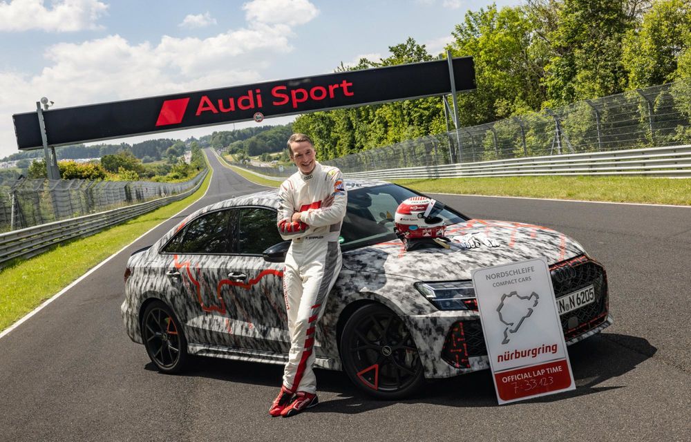 Audi prezintă noul RS 3 facelift: este deja cea mai rapidă compactă de pe Nurburgring - Poza 44