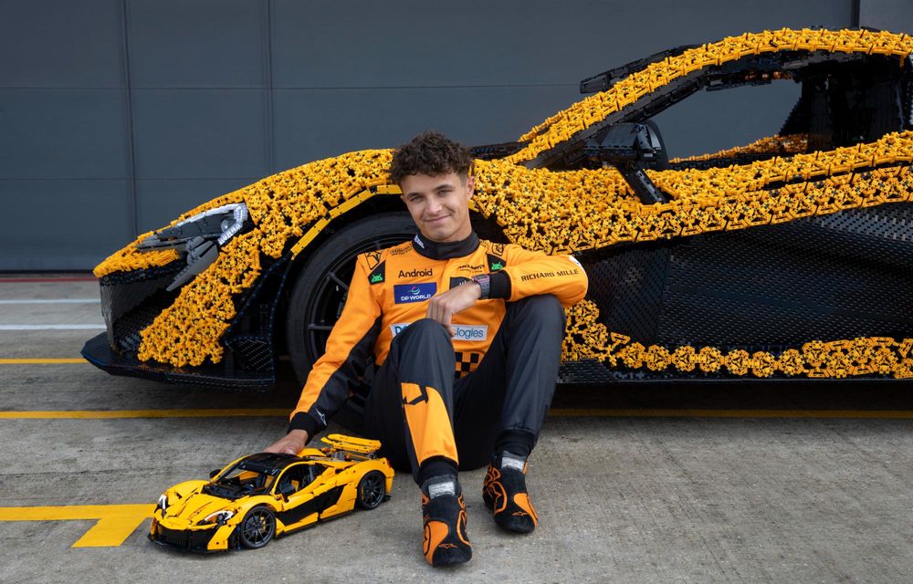 VIDEO: Lando Norris, la volanul unui McLaren P1 construit din Lego - Poza 6