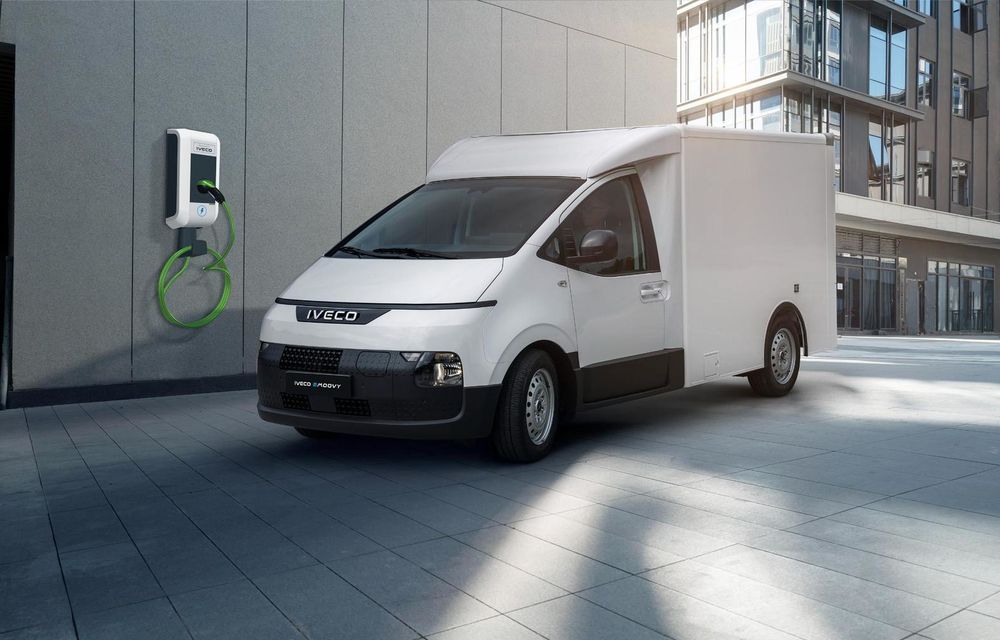 Acesta este noul Iveco eMoovy: utilitară electrică bazată pe Hyundai Staria - Poza 1