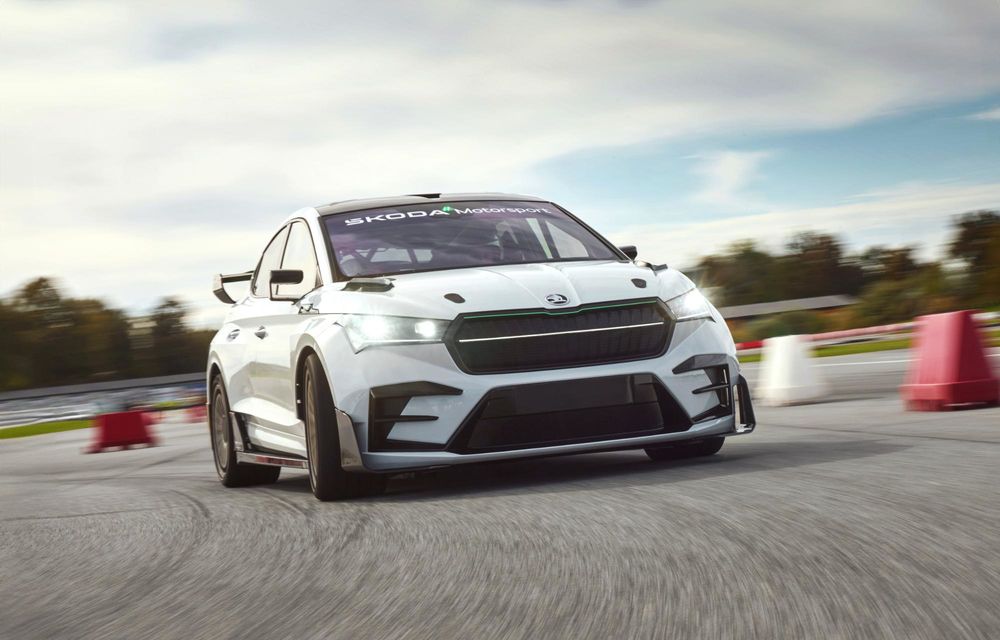 Noul concept Skoda Enyaq RS Race, o mașină de curse construită din materiale ecologice - Poza 5