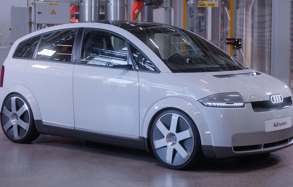 Audi A2 renaște ca model electric: mașina a fost creată de un grup de studenți - Poza 1