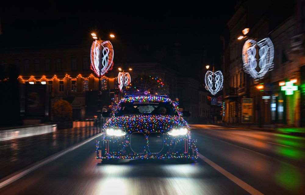 „Elsa” în haine de sărbătoare: BMW i4 Racing testat de Moș Crăciun pe străzile din Brașov - Poza 8