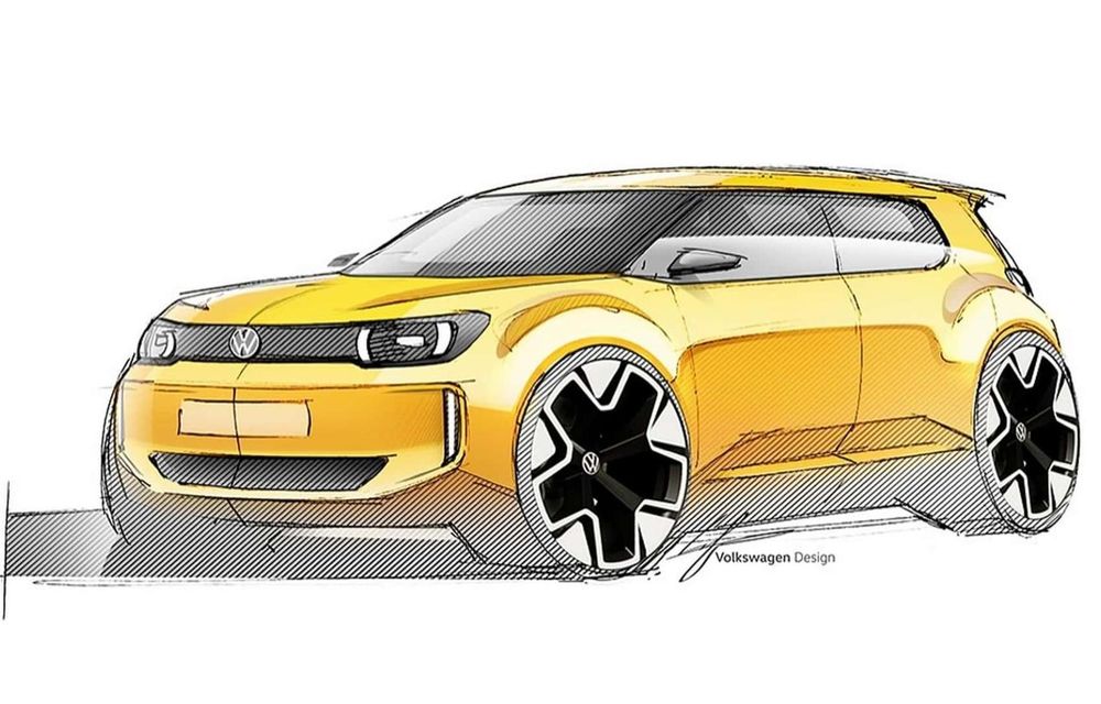 Volkswagen: schițe noi cu conceptul viitorului model electric de 20.000 euro - Poza 1