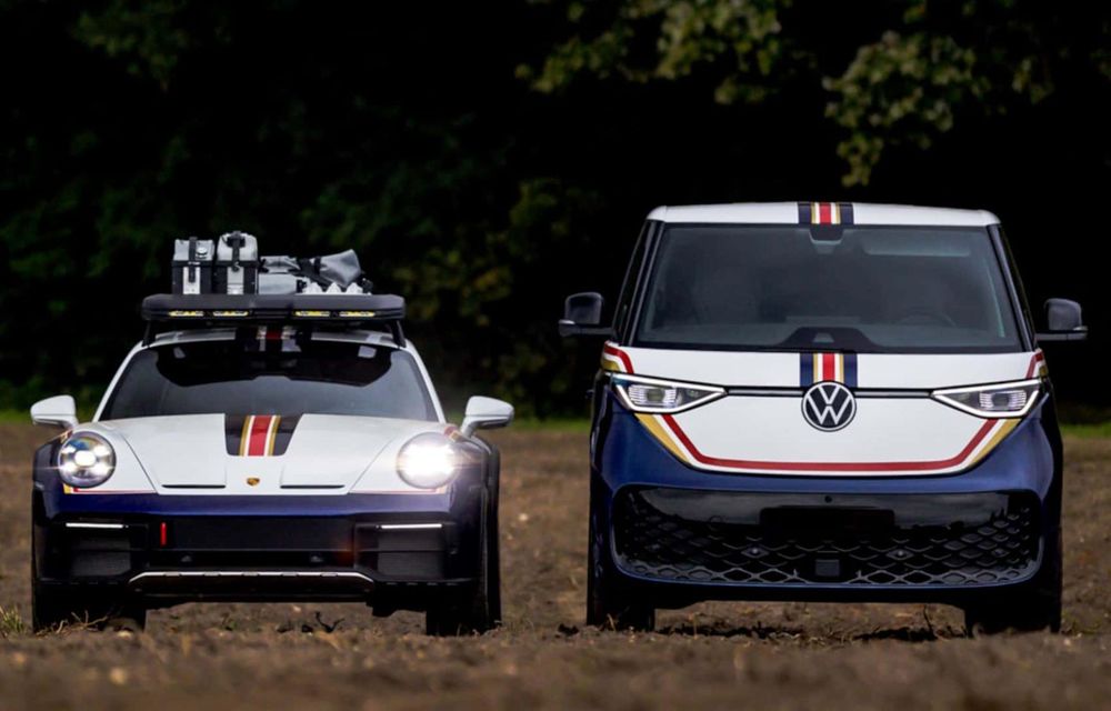 Volkswagen ID.Buzz, omagiu adus lui Porsche 911 Dakar - Poza 3