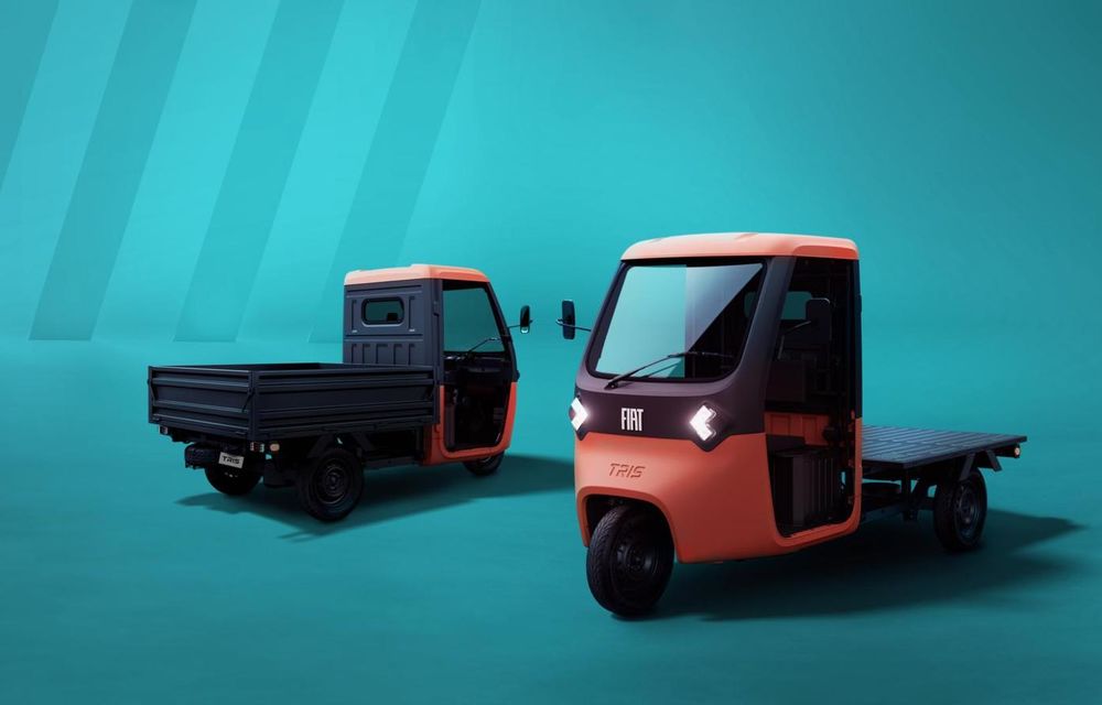 Noul Fiat Tris, primul vehicul cu 3 roți al mărcii - Poza 1