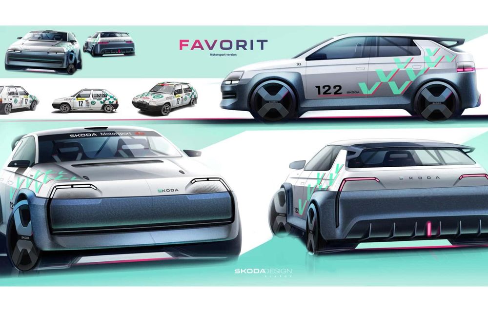 Skoda readuce la viață modelul Favorit sub forma unui concept - Poza 8
