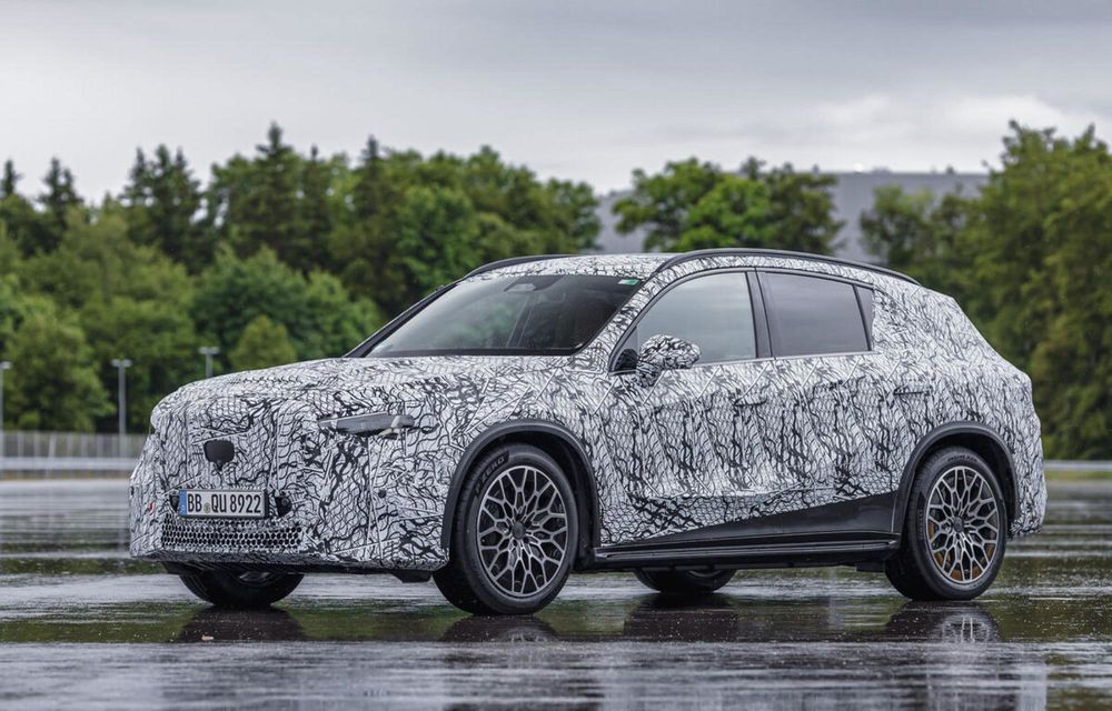 Noi imagini cu viitorul Mercedes-Benz GLC electric: lansarea, la Salonul Auto din Munchen - Poza 4