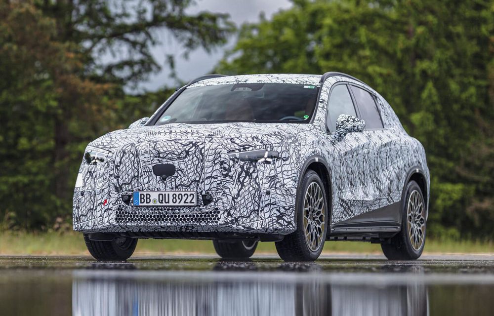 Noi imagini cu viitorul Mercedes-Benz GLC electric: lansarea, la Salonul Auto din Munchen - Poza 7