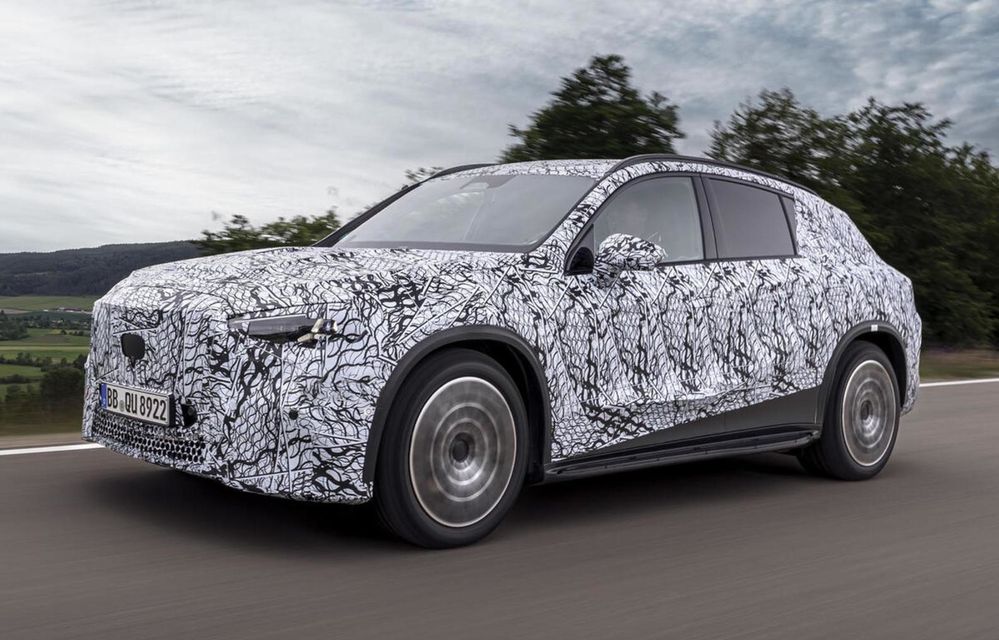 Noi imagini cu viitorul Mercedes-Benz GLC electric: lansarea, la Salonul Auto din Munchen - Poza 1