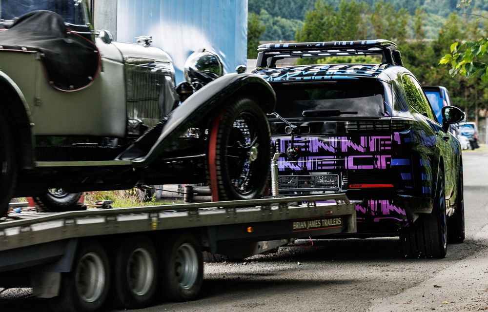 Imagini noi cu viitorul Porsche Cayenne electric: record pe celebra urcare de la Shelsley Walsh - Poza 8
