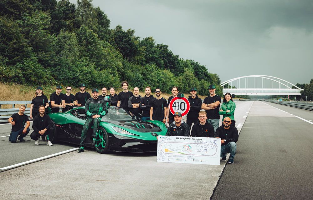 RECORD: Rimac Nevera R stabilește 24 de recorduri mondiale. Cea mai rapidă mașină de serie în repriza 0-400-0 km/h - Poza 8