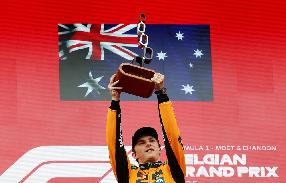 F1: Oscar Piastri, victorie în Belgia. Startul cursei, amânat cu o oră din cauza ploii - Poza 1