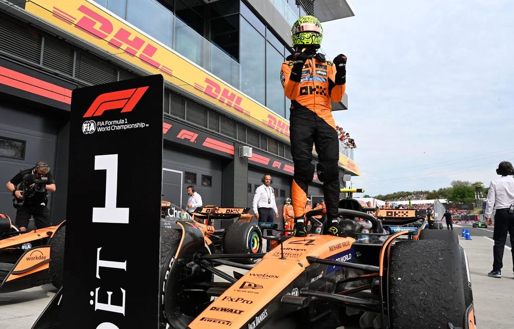 F1: Lando Norris câștigă în Ungaria. Piastri și Russell, pe podium - Poza 1