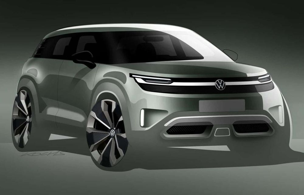 Volkswagen: primele schițe cu un viitor SUV electric accesibil - Poza 1