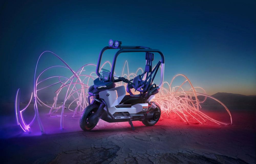 BMW prezintă Vision CE, un concept de scuter electric ce elimină nevoia de cască - Poza 3