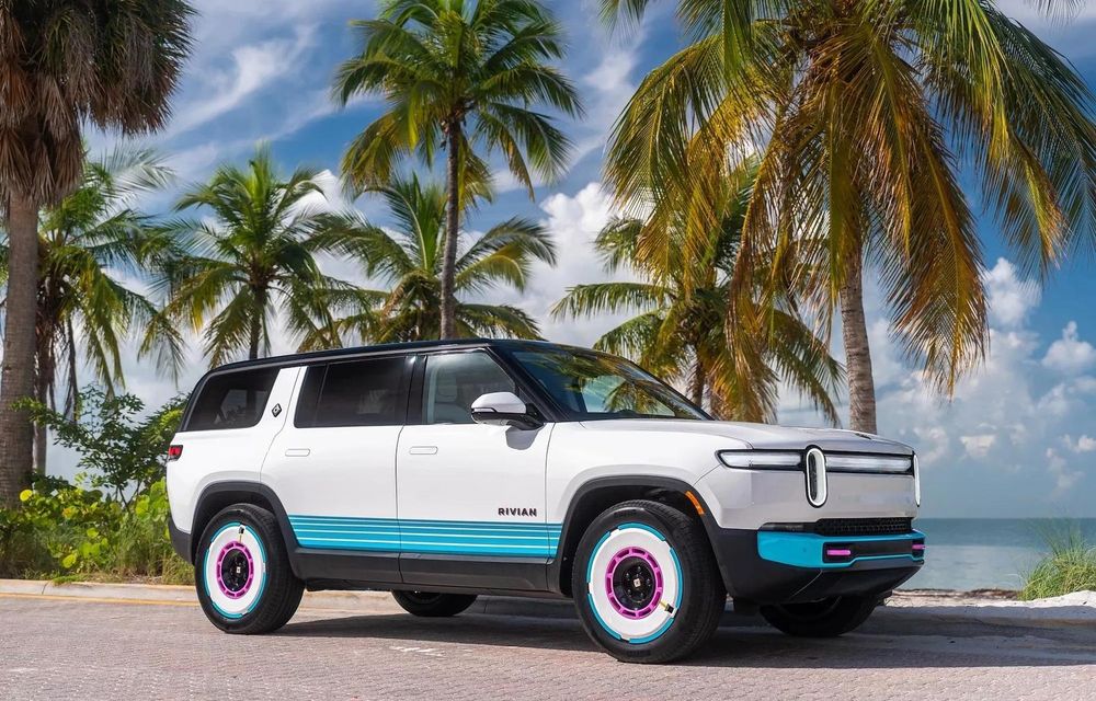 Rivian aduce un omagiu orașului Miami printr-un model R1S unicat - Poza 1