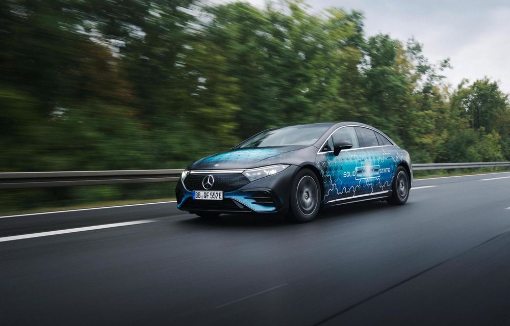 Record: Mercedes-Benz EQS cu baterie în stare solidă a mers 1205 kilometri cu o singură încărcare - Poza 1
