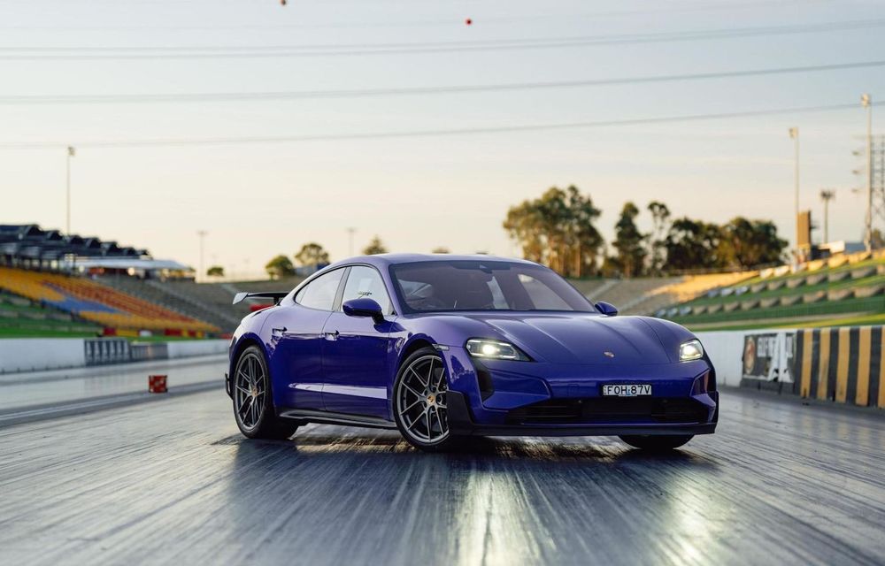 Porsche Taycan Turbo GT, record pe sfertul de milă în Australia - Poza 1