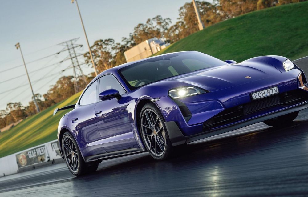Porsche Taycan Turbo GT, record pe sfertul de milă în Australia - Poza 2