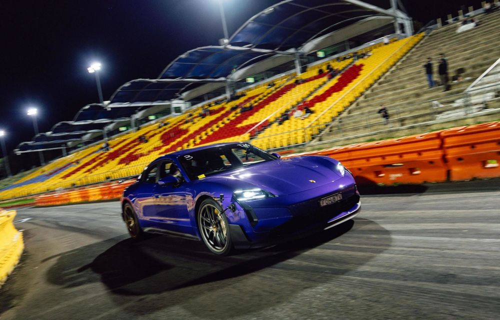 Porsche Taycan Turbo GT, record pe sfertul de milă în Australia - Poza 4