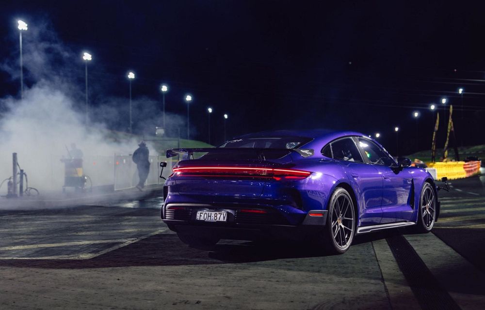 Porsche Taycan Turbo GT, record pe sfertul de milă în Australia - Poza 7