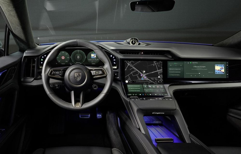 Porsche: primele imagini cu interiorul noului Cayenne Electric - Poza 1