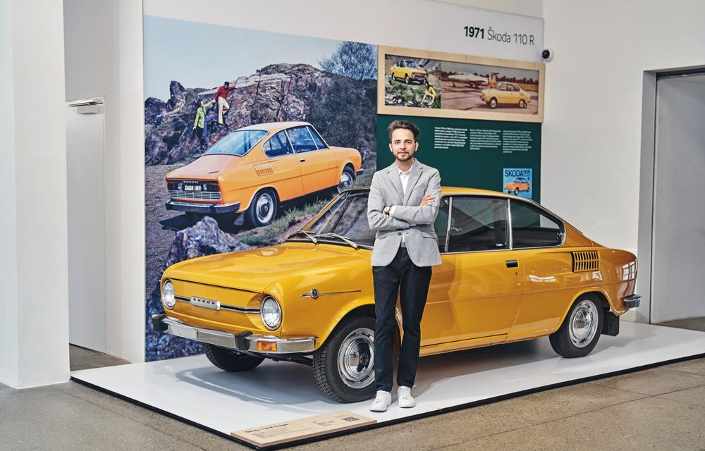 Skoda reinterpretează celebrul 110 R Coupe pentru era electrică - Poza 3