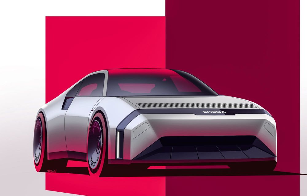 Skoda reinterpretează celebrul 110 R Coupe pentru era electrică - Poza 4