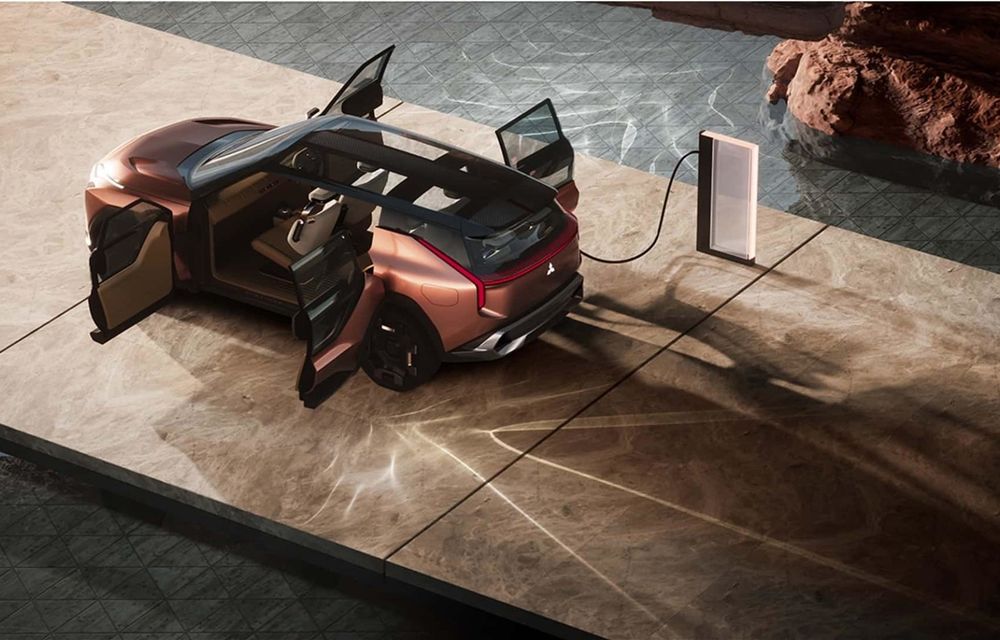 Noul concept Mitsubishi Elevance: SUV hibrid cu 4 motoare electrice - Poza 4