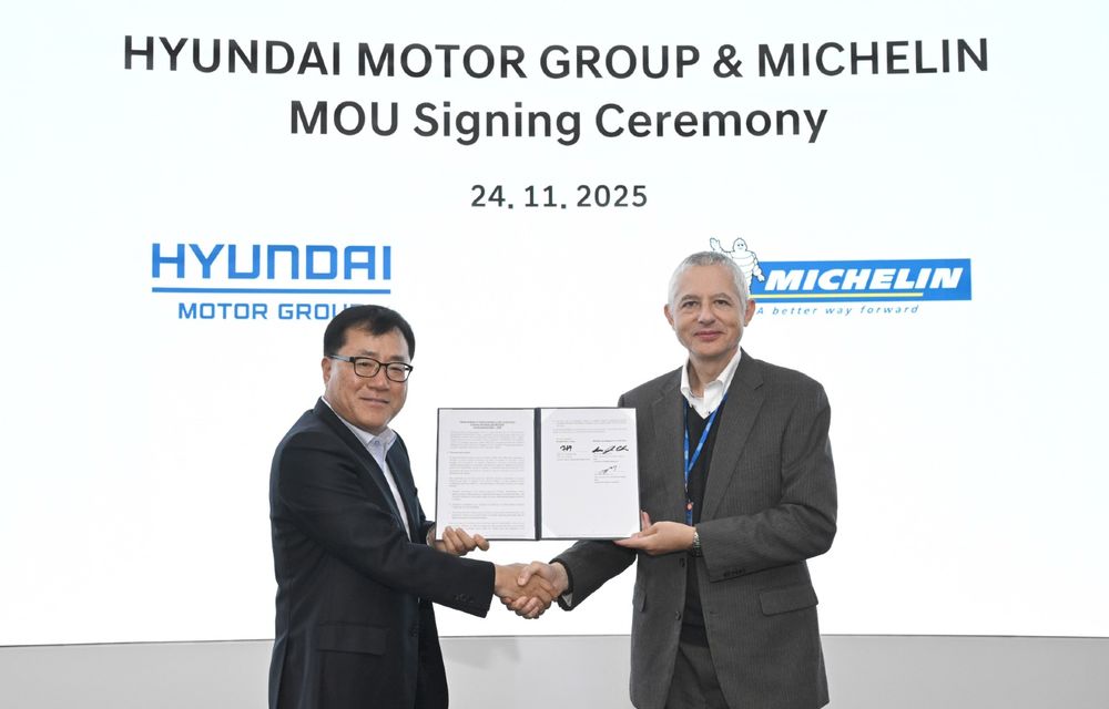 Hyundai semnează un acord nou cu Michelin pentru dezvoltarea de anvelope noi - Poza 1