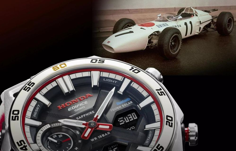 Honda sărbătorește 60 de ani de la prima victorie din F1 cu un ceas special - Poza 1 Honda sărbătorește 60 de ani de la prima victorie din F1 cu un ceas special - Poza 1