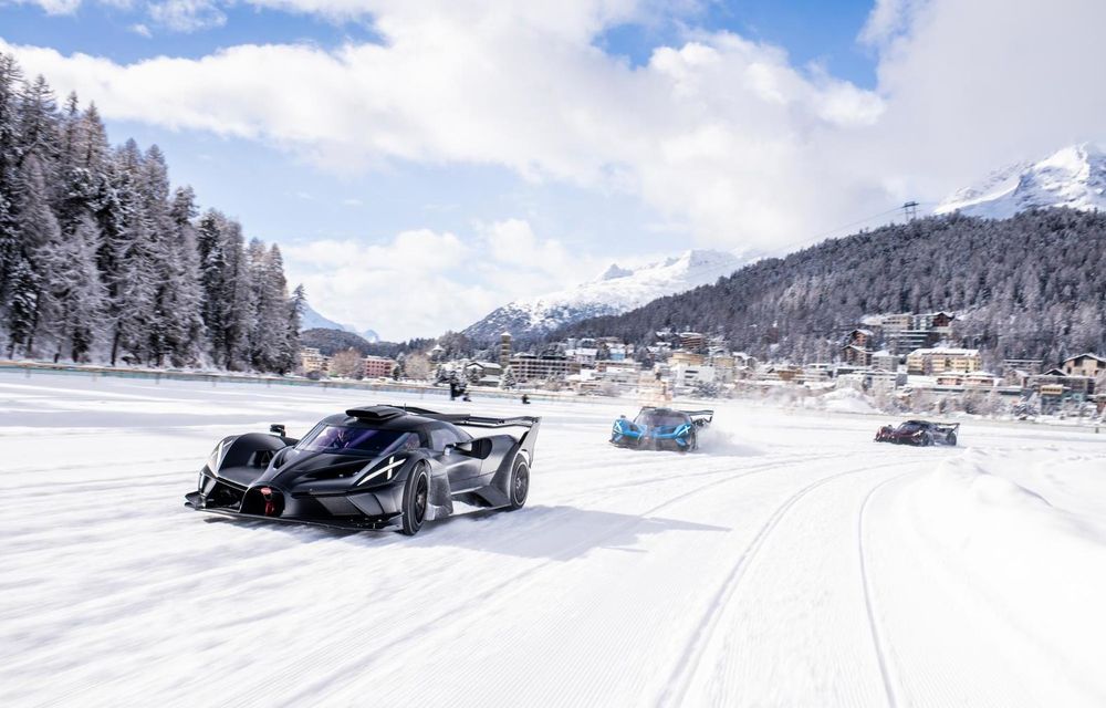 Bugatti a scos modelele sale exotice pe zăpada din Elveția - Poza 1
