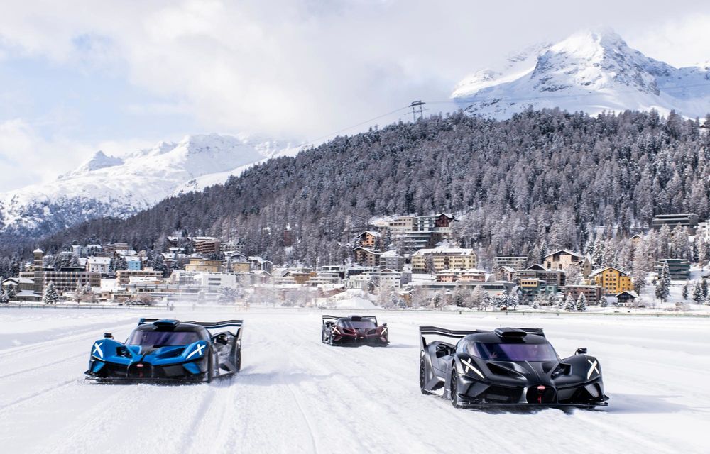 Bugatti a scos modelele sale exotice pe zăpada din Elveția - Poza 3