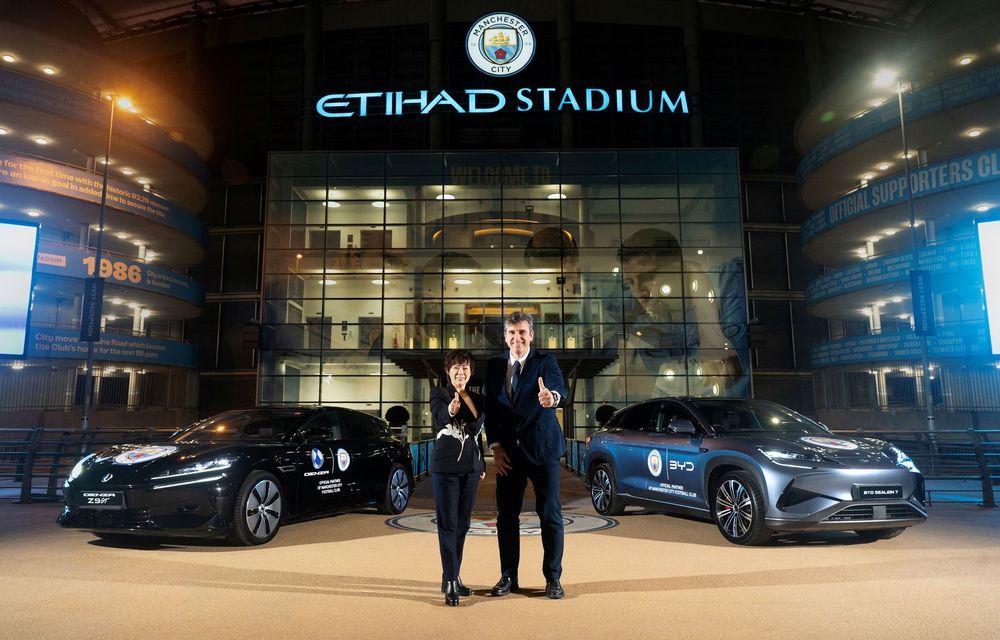 BYD, partener oficial al clubului de fotbal Manchester City - Poza 1