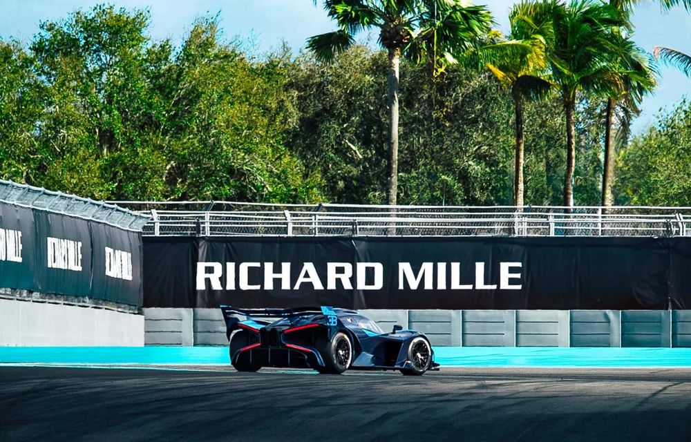 Hypercarul de 1.600 CP Bugatti Bolide, testat de proprietari pe circuitul de F1 din Miami - Poza 4