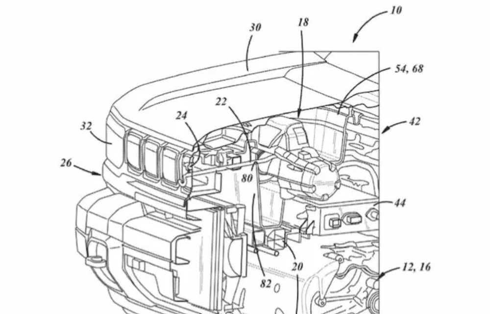 Jeep: brevet pentru un troliu montat în frunk-ul modelelor electrice - Poza 2
