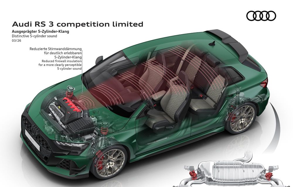 Noul Audi RS3 Competition Limited: omagiul final pentru motorul cu cinci cilindri - Poza 18