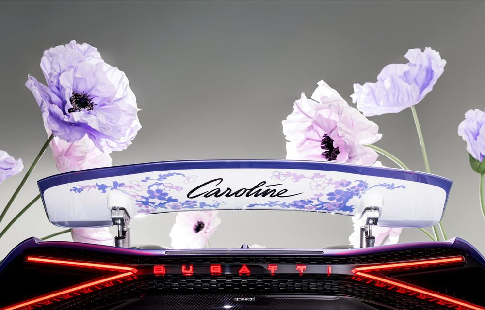 Noul Bugatti W16 Mistral „Caroline”: exemplar unicat, creat ca omagiu pentru fiica proprietarului - Poza 8