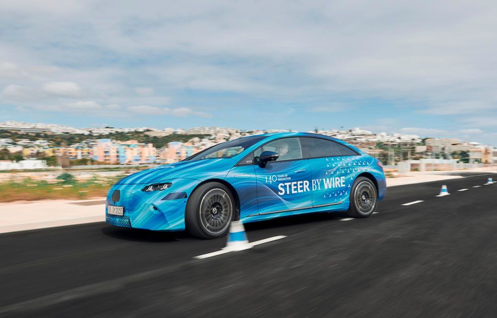 Mercedes-Benz anunță tehnologie steer-by-wire și volan compact pentru EQS - Poza 4
