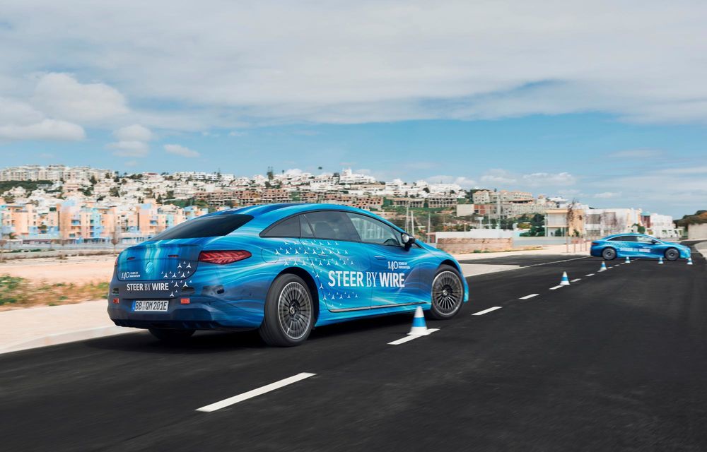Mercedes-Benz anunță tehnologie steer-by-wire și volan compact pentru EQS - Poza 6